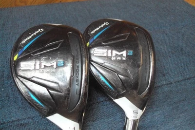 Taylormade Sim2 Max 4/5 hybrids 22/25 deg Ventus 7-R regular w/headcovers - Image 1 of 4