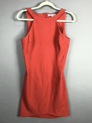 Elizabeth & James Business Formal Sleeveless Sheath Dress 8 Orange Zip Back Slim - Image 1 of 4