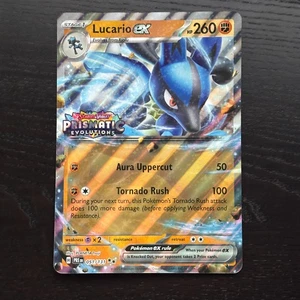 Lucario EX 051/131 Pokemon Prismatic Evolutions STAMPED Oversized Jumbo Promo NM - Picture 1 of 2