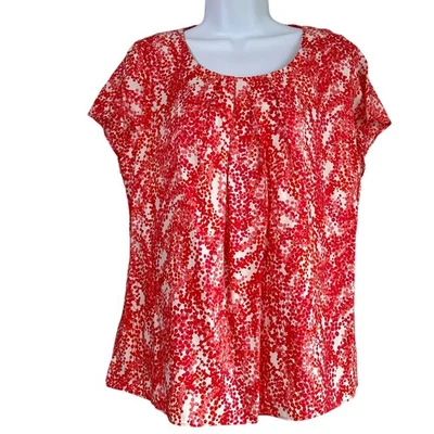 Top Boden para mujer Ravello mezcla de seda rojo rosa floral talla 8 carrera preppy casa de campo Foto 1 de 4
