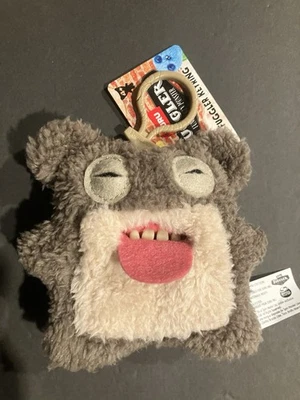 Fuggler Funny Ugly Monster Keychain Plush Keyring Scaresome Square Bear Brown - Image 1 of 2