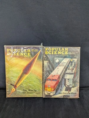 Popular Science Magazine (Lot of 2) Vintage 1946 Rocket Ship & Commuter Trains - Image 1 of 4