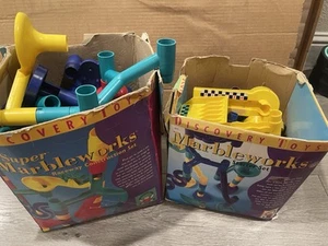 Discovery Toys Super Marbleworks Raceway 2 Construction Sets 90% Complete - Picture 1 of 4