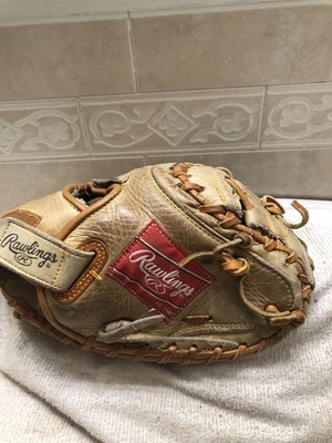 Перчатка бейсбольная кэтчера Rawlings RCM33 32 дюйма сломанная в игре для подачи правой рукой - Изображение 1 из 4