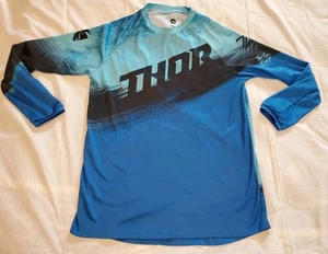 Thor The Forever Bike Motocross Blue Racing Dirtbike Jersey Shirt Mens MED - Picture 1 of 10