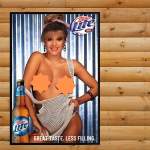Miller Lite Bier Poster 16x24 Vintage Retro 80er Stil Bar Kneipe Deko Wanddeko - Bild 1 von 4