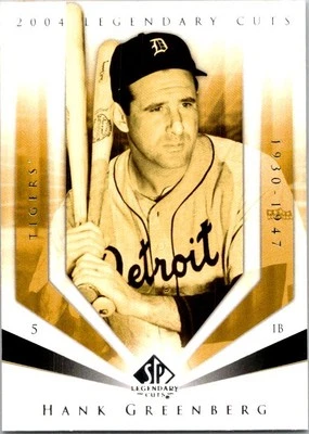 2004 SP Legendary Cuts #48 Hank Greenberg baeball card 11AA - Image 1 of 2