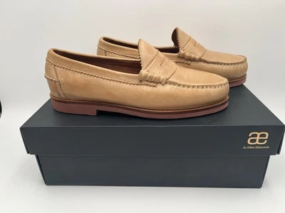 Zapato Mocasín Allen Edmond Sedona Para Hombre Talla 11 3E Cuero Taupe Tostado Claro Penny Foto 1 de 4