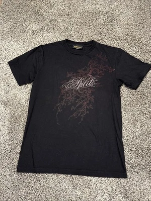 Camisa de skate masculina vintage Split Uncommon Threads preta tamanho pequeno - Imagem 1 de 4