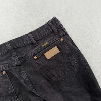 Jeans masculino VIntage Wrangler 34x32 preto 936 corte cowboy slim fit denim faroeste - Imagem 1 de 4