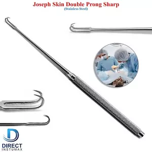 Joseph Skin Gancho 10 mm Doble Punta Afilada Retractor Instrumentos Veterinarios - Imagen 1 de 5