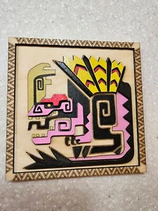 Monster Hunter Anjanath wooden plaque 3d woodcut with resin coat - Picture 1 of 5