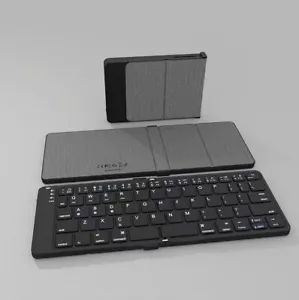 Wireless keyboard Rechargeable foldable ultrathin mini Portable mute Retro - Picture 1 of 11