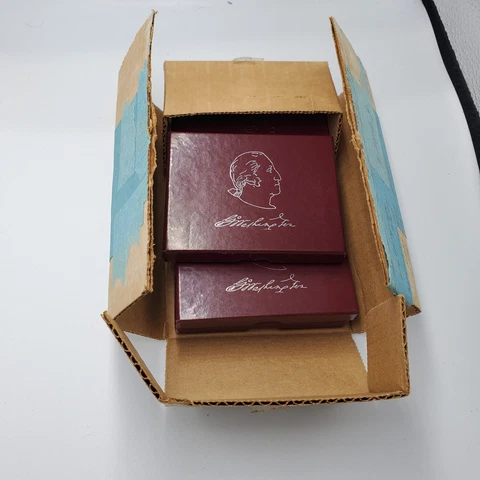 US Mint Mailed Box of 5 Proof 1982-S George Washington Half Dollar in Boxes Cover