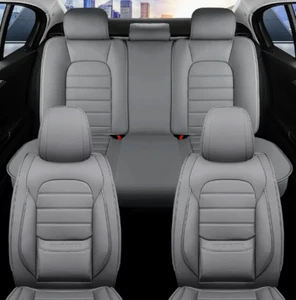 Vehicle Seat Covers Set, Universal Leather Covers for Most Cars, Trucks, SUVs - Picture 1 of 15