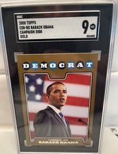 2008 Topps Campaign Gold Barack Obama #C08-BO Sgc 9 Rookie RC
