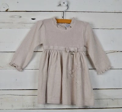 Bebé Niñas MAYORAL Talla 80 - 12m Vestido Dorado Suéter Tejido Brillante Elegante Foto 1 de 4
