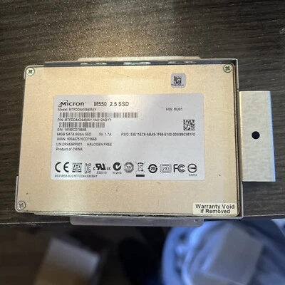 MICRON M550 64GB SATA 2.5 " 6Gb/s SSD flash memory (g3) - Image 1 of 3