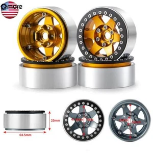 Qmore 1/10 RC Rock Crawler Alloy 2.2" Beadlock Wheel Rims for Axial SCX10 90048 - Picture 1 of 14