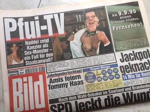 Bildzeitung vom 07.09.1999 * 18. 19. 20. Geburtstag Geschenk * Naddel * Pfui TV - Picture 1 of 1