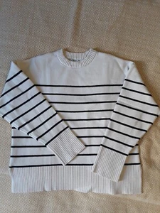 Pullover Streifen Zara S/40/42/44 Pulli Kastenform Oversize - Bild 1 von 7