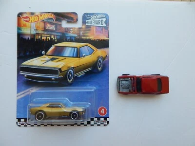 2 Hot Wheels Camaro '67 Camaro metal-metal pilotos reales #4/1967 Camaro capó abierto Foto 1 de 4