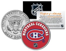 MONTREAL CANADIENS NHL Hockey JFK Kennedy Half Dollar U.S. Coin * LICENSED *