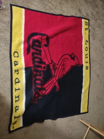 Vintage St. Louis Cardinals MLB Baseball Biederlack 50" X 54" Throw Blanket USA Cover