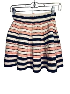 Btween Girl’s Skater Skirt Size Medium Striped Y2K Classic Preppy - Picture 1 of 7