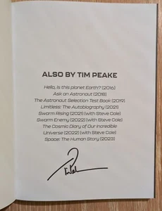 ASTRONAUT TIM PEAKE SIGNED THE COSMIC DAIRY OF A FUTURE SPACE EXPLORER 1/1 UK PB - Picture 1 of 3