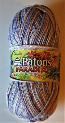 Patons Paradiso 3.5 oz Skeins 100% Cotton Fine Yarn Pastel Purple Blue Tan White - Image 1 of 2
