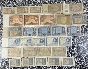 Lote de 29 billetes polacos surtidos lote #A7268 fecha y grado mixtos - Imagen 1 de 17