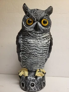 Horned Owl Blow Mold 1990 Halloween/Plastic Garden Decoy 14” - Picture 1 of 7