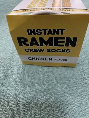 Bio World 2 Pair Ramen Crewsocks Fits Shoe Size 5 - 10 New Sealed - Image 1 of 4