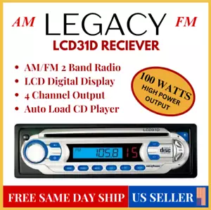 LEGACY AM/FM 2 Band LCD Digital Receiver 4-Channel CD Player LED Display 100W - Picture 1 of 6