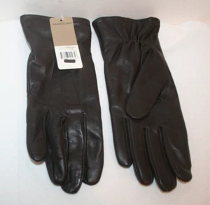 Massini Lambskin Dark Brown Womens Dress Gloves SZ MED - Picture 1 of 4