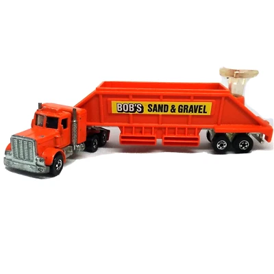 风火轮 Peterbilt Bob's Sand And Gravel 卡车 1980 橙色 香港制造 — 第 1/4 张图片