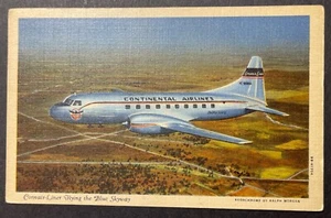 Convair-Liner Flying the Blue Skyway linen Continental Air Lines 300mph - Picture 1 of 2