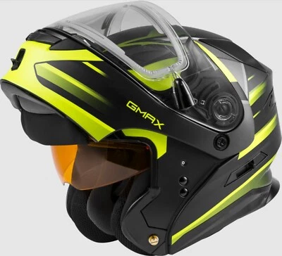 Casco modular de moto de nieve Gmax MD01S protector térmico alta visibilidad 3XL E72-6291 LIQUIDACIÓN Foto 1 de 4