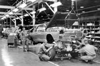 1963 Chrysler Assembly Line Detroit 8x12 Photo Turbine Concept Car Automobilia