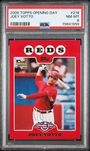 JOEY VOTTO RC 2008 Topps Opening Day #218 Classificato PSA 8 Cin. Reds Color Match MLB - Foto 1 di 2
