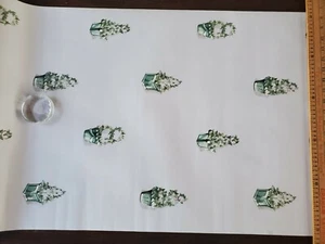 Vtg Signature Wallpaper Double Roll IG30250 Potted Ivy Pattern Prepasted - Picture 1 of 7