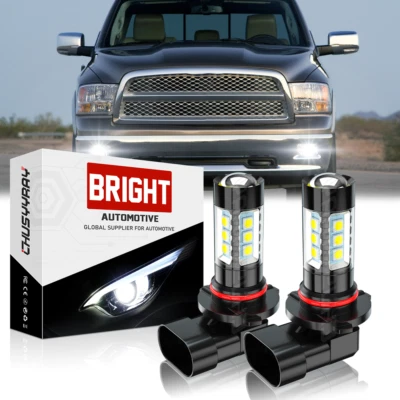 For Dodge RAM 1500 2500 3500 2009-2012 2x H10 LED Fog Lights Bulbs 6000K Combo - Image 1 of 4