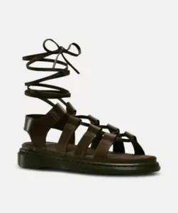 WOW!! Dr Martens Kristina Gladiator Lace Up BROWN Sandals Size UK 5 - Picture 1 of 12