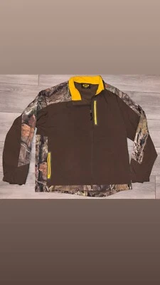 Yukon Gear Men’s Size 3XL Zip Up Jacket Brown Camo Camouflage Pockets EUC - Image 1 of 4