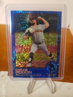 2022 Topps Heritage High Number - Carlos Rodon - Blue Sparkle Refractor#678 - Image 1 of 2