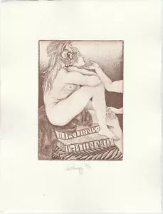 Exlibris - By O. GROPP - For Peter Labuhn - Judgment of Paris - Signed - 2002 - Imagen 1 de 1