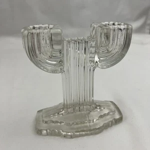 Anchor Hocking Queen Mary Double Cactus Taper Candle Holder Vintage - Picture 1 of 6