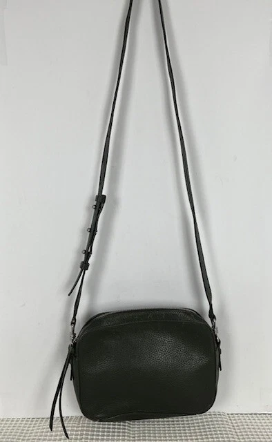 AllSaints Captain Lea SQ Green Pebble Leather Crossbody Bag Good scuffing/tear - Image 1 of 4