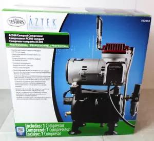 TESTER AZTEK AC500 AIRBRUSH KOMPRESSOR MIT TANK 50205A (G125820-1 (NR) BY-74) - Bild 1 von 11